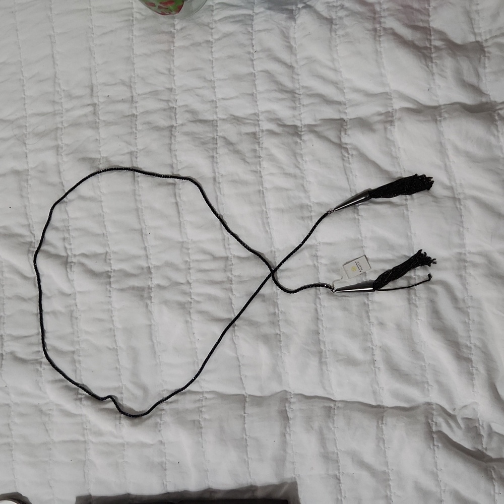 Kendra Scott black long necklace new